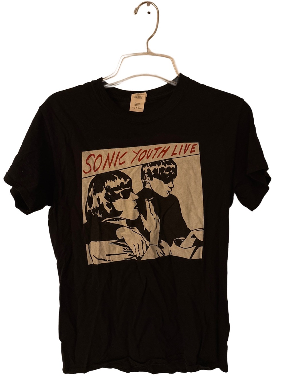 Kurt Cobain Vintage Sonic Youth Live Graphic Band Tee